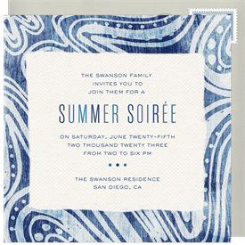 'Batik Inspired' Summer Party Invitation