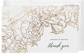 'Botanical Wreath' Wedding Thank You Note