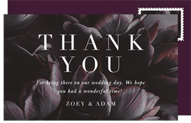 'Moody Tulips' Wedding Thank You Note