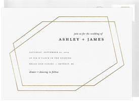 'Foil Facets' Wedding Invitation
