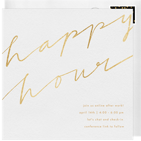 'Slanted Script' Virtual / Remote Invitation