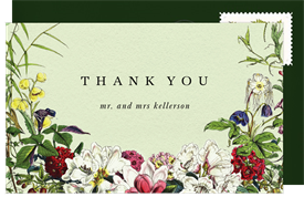'Tropical Wreath' Wedding Thank You Note