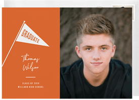 'Graduate Pennant' Graduation Announcement