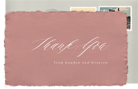 'Classic Meets Modern' Wedding Thank You Note