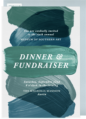 'Bold Paint Strokes' Dinner Invitation