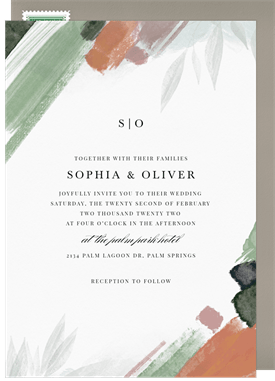 'Hand Painted Frame' Wedding Invitation