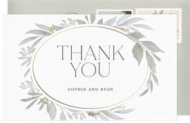 'Ethereal Woodland Frame' Wedding Thank You Note