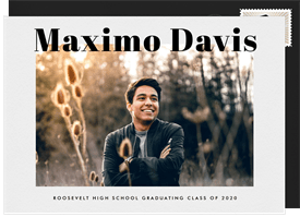 'Serif Overlap' Graduation Announcement