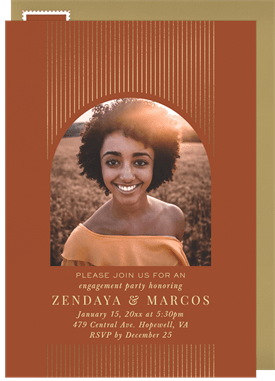 'Lined Arch' Party Invitation