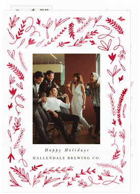 'Festive Holiday Doodles' Business Holiday Greetings Card