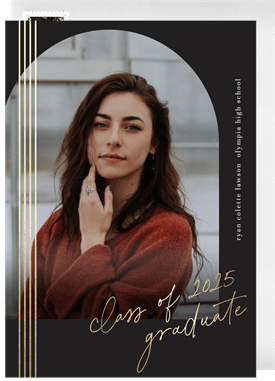 'Gold Bars' Graduation Invitation