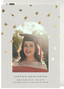 'Hats Off' Graduation Invitation