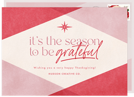 'Overlaps' Business Thanksgiving Card