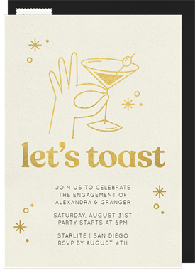 'Martini Toast' Party Invitation