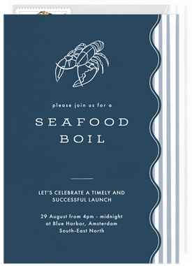 'Classic Seafood Boil' Company Retreat Invitation