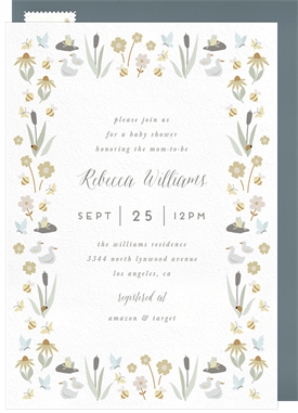'Sweet Summer Pond' Baby Shower Invitation