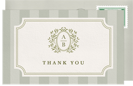 'Timeless Garden' Wedding Thank You Note