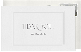 'Classic Letterpress Frame' Wedding Thank You Note