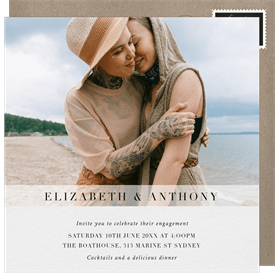 'Sheer Neutrals' Party Invitation