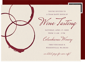 'Red Rings' Happy Hour Invitation